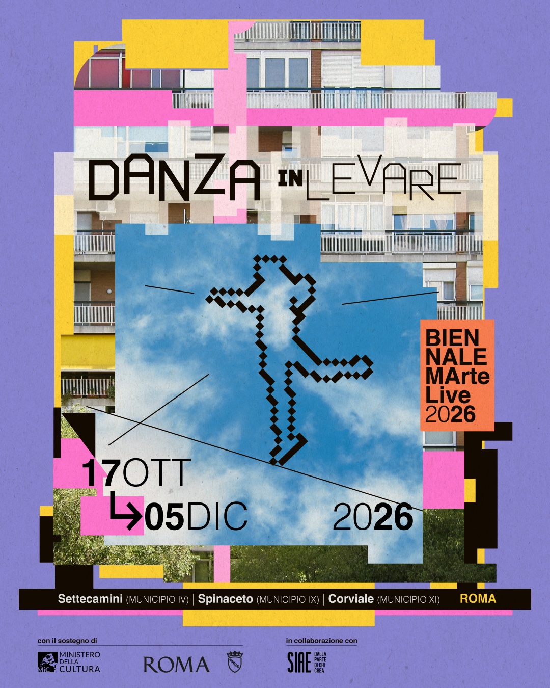 Locandina Danza in Levare 2026, dal 24 ottobre all’8 novembre
